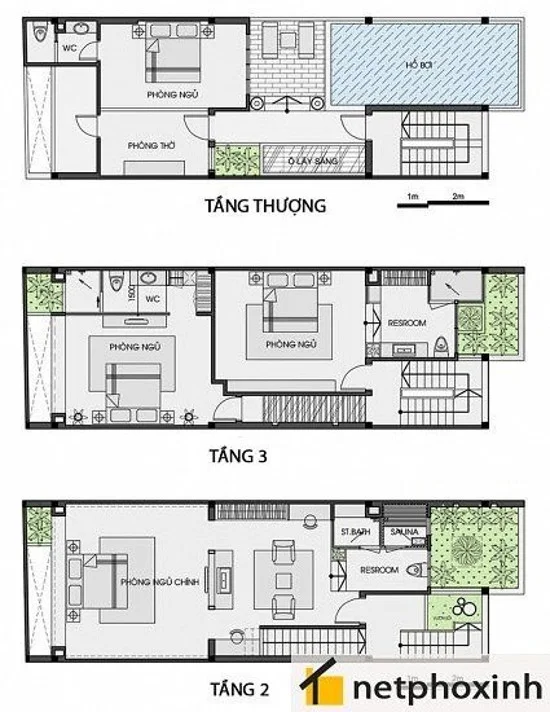 Desain denah rumah minimalis dengan lebar 5 meter