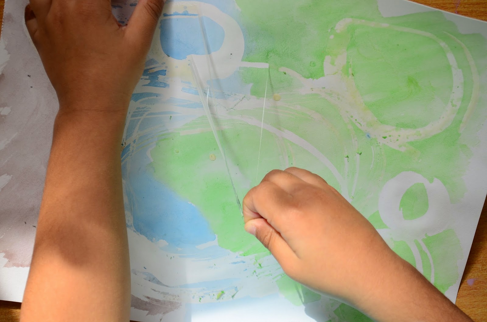 Preschooler Art With Watercolor Masking Fluid