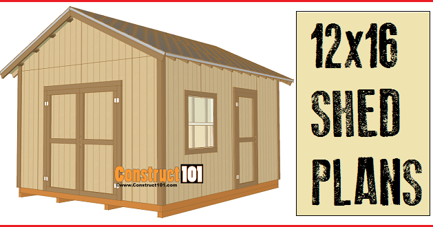 free woodworking plans: 12x16 shed - how to build a shed