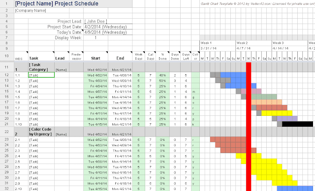 Gantt Chart Excel 2013