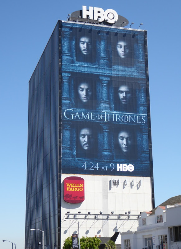 Giant Game of Thrones season 6 Hall of Faces billboard Game of Thrones season 6 Hall of Faces billboard