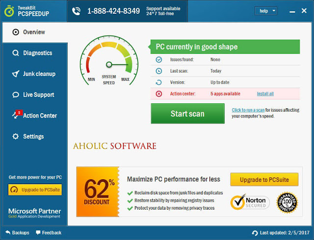 Latest TweakBit PCSpeedUp Registered Free Download TweakBit PCSpeedUp - A great tool to enhances your PC's speed and performance.