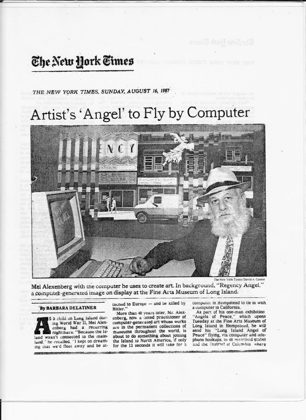 Global Tribute To Rembrandt Artist S Angel To Fly By Computer The New York Times Article