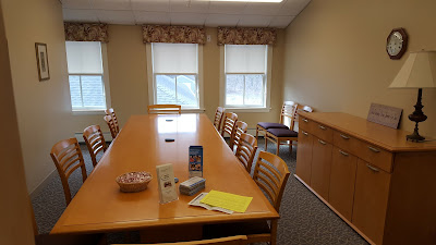 hoto of a conference room at the Senior Center taken on the recent open house tour  to celebrate the renovation of the 2nd floor