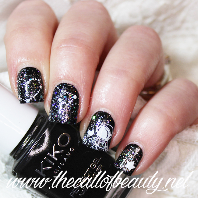 Black and White Space Manicure
