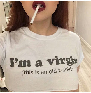 I m a virgin this is an old t-shirt PYGOD.COM