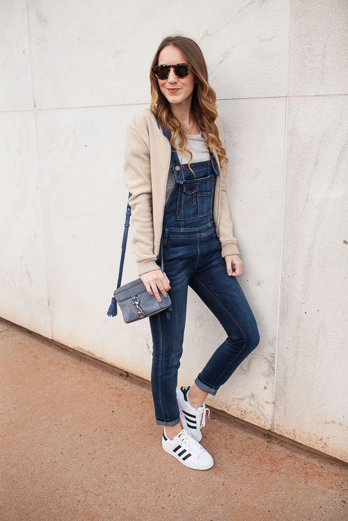 Overalls and a ruffle tee