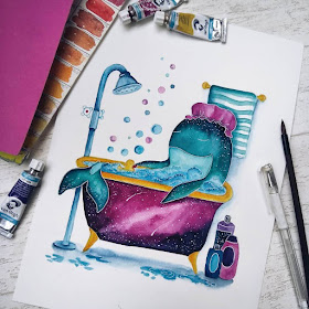 02-Bubble-bath-Katya-Goncharova-9-Whale-Paintings-and-1-Giraffe-www-designstack-co