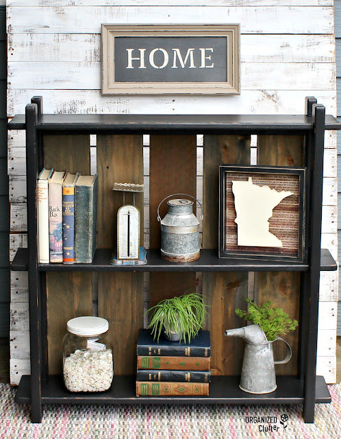 Curbside Bookshelf Upcycled with Paint & Fence Boards