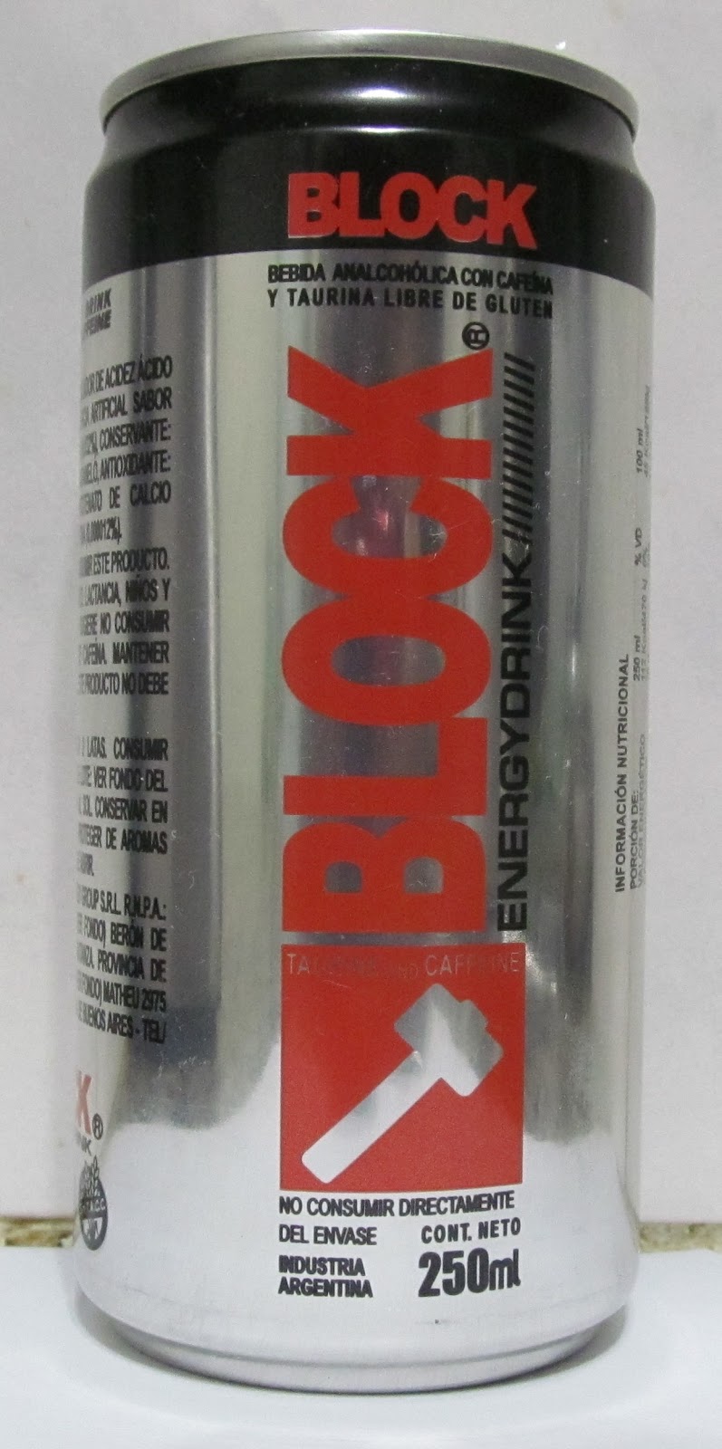 LATAS Y BOTELLAS COLECCIÓN LATA BLOCK ENERGY DRINK 250 ML ORIGEN