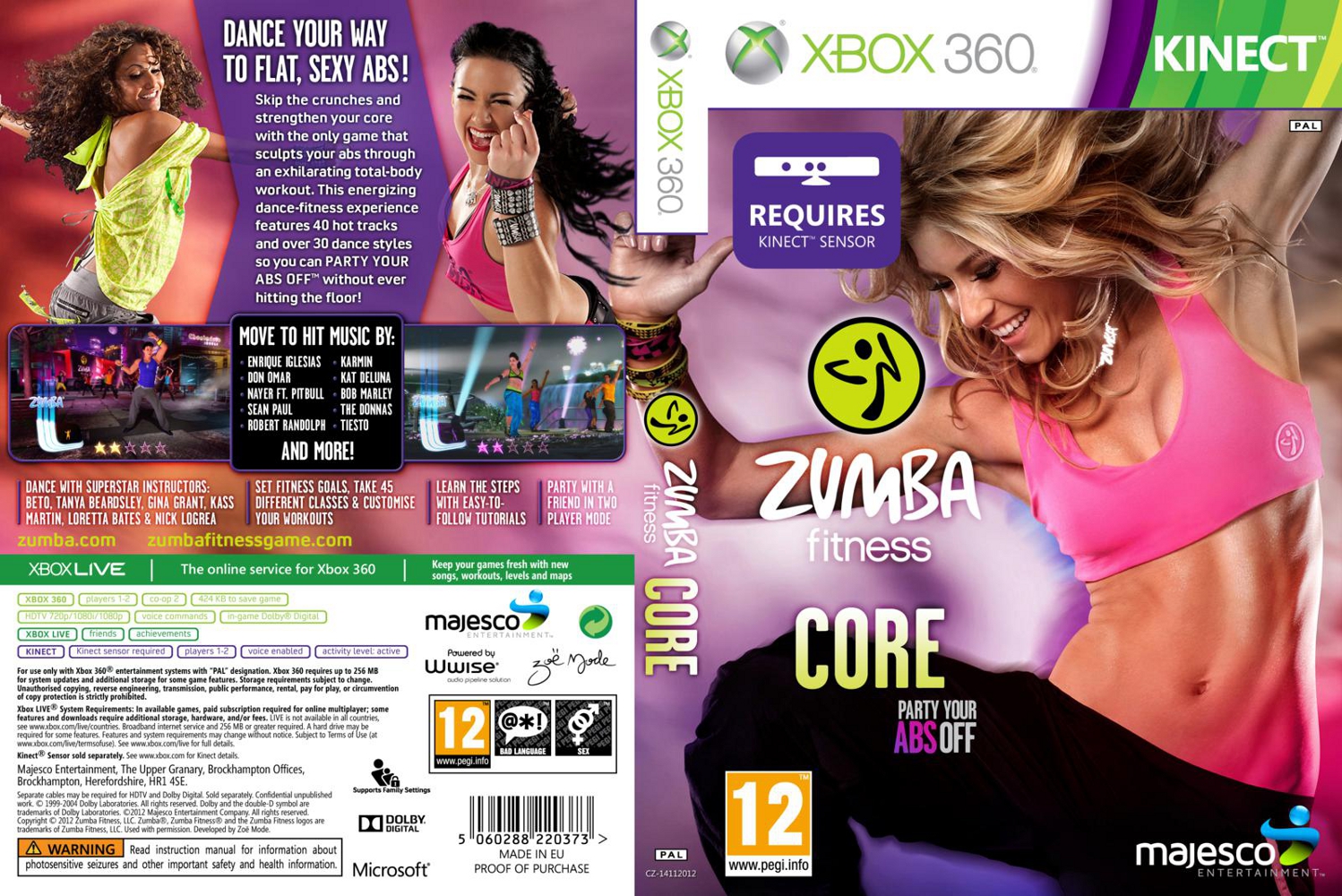 RGH360LTU XBOX 360/KINECT ZUMBA FITNESS CORE RGH360LTU XBOX 360/KINECT ZUMBA FITNESS CORE