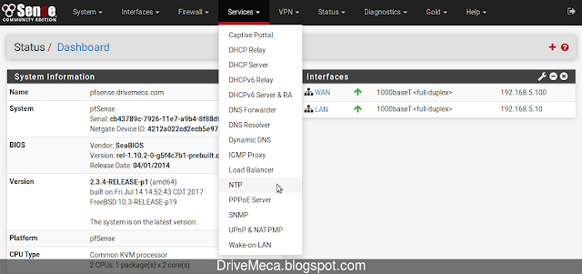 Configurando NTP Server en pfSense Configurando NTP Server en pfSense