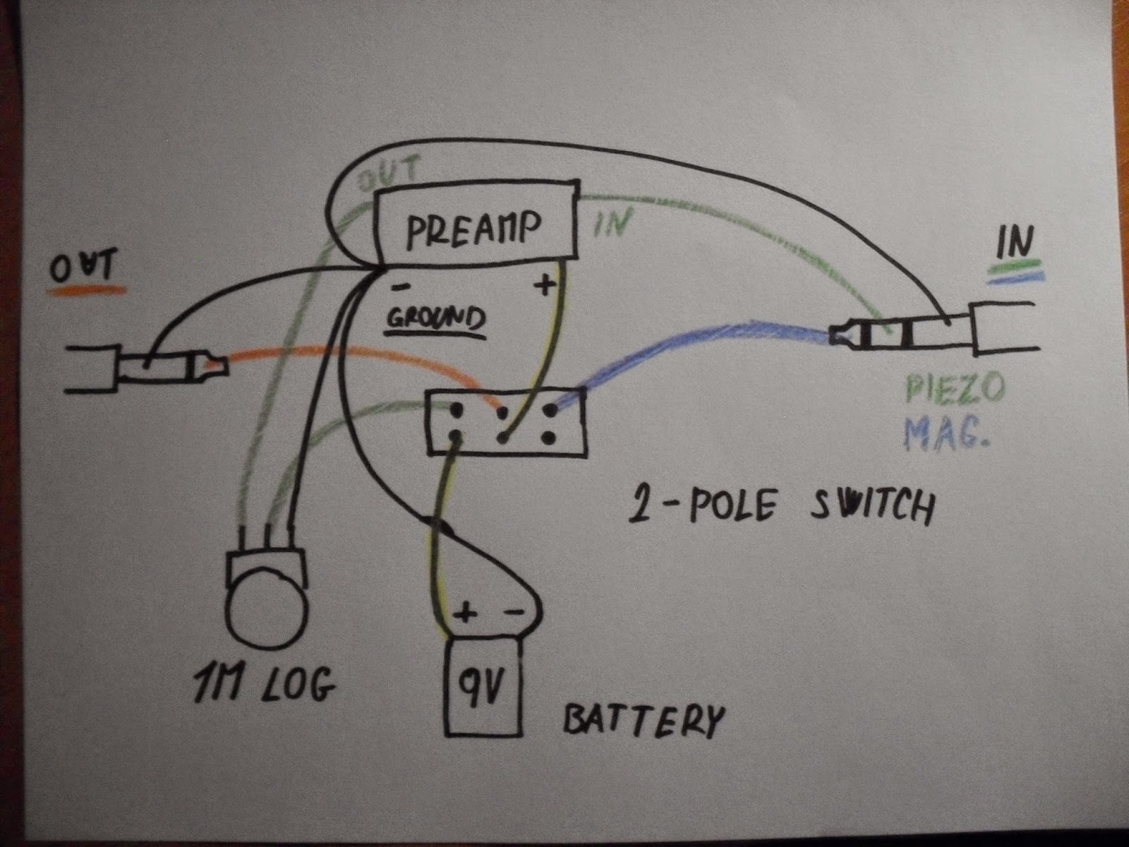 DIY electric guitar projects: Piezo pickup preamplifier