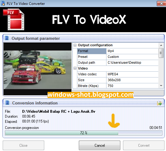 Cara Mengubah FLV ke MP4 Mudah  Windows Shot