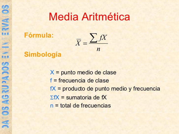 La media aritmetica Ejemplos