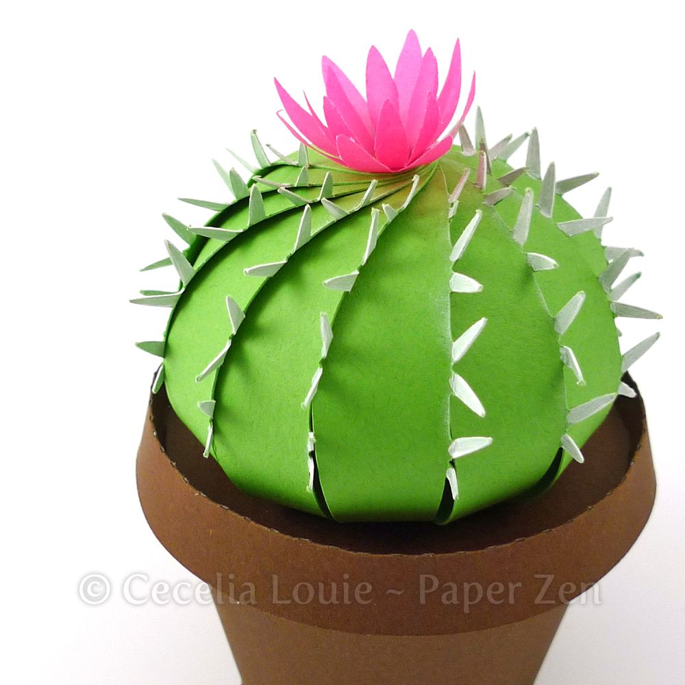 Download Welcome To Paper Zen Cecelia Louie Paper Cactus And Pot Party Favor Gift Box Svg Files
