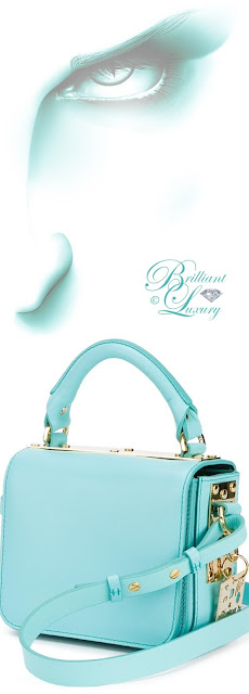 ♦Sophie Hulme turquoise mini crossbody box bag #pantone #turquoise #bags #brilliantluxury