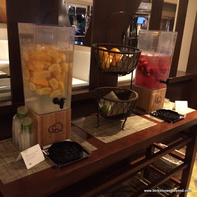 refreshing fruit waters in lobby at The Westin San Francisco Airport in Millbrae, California