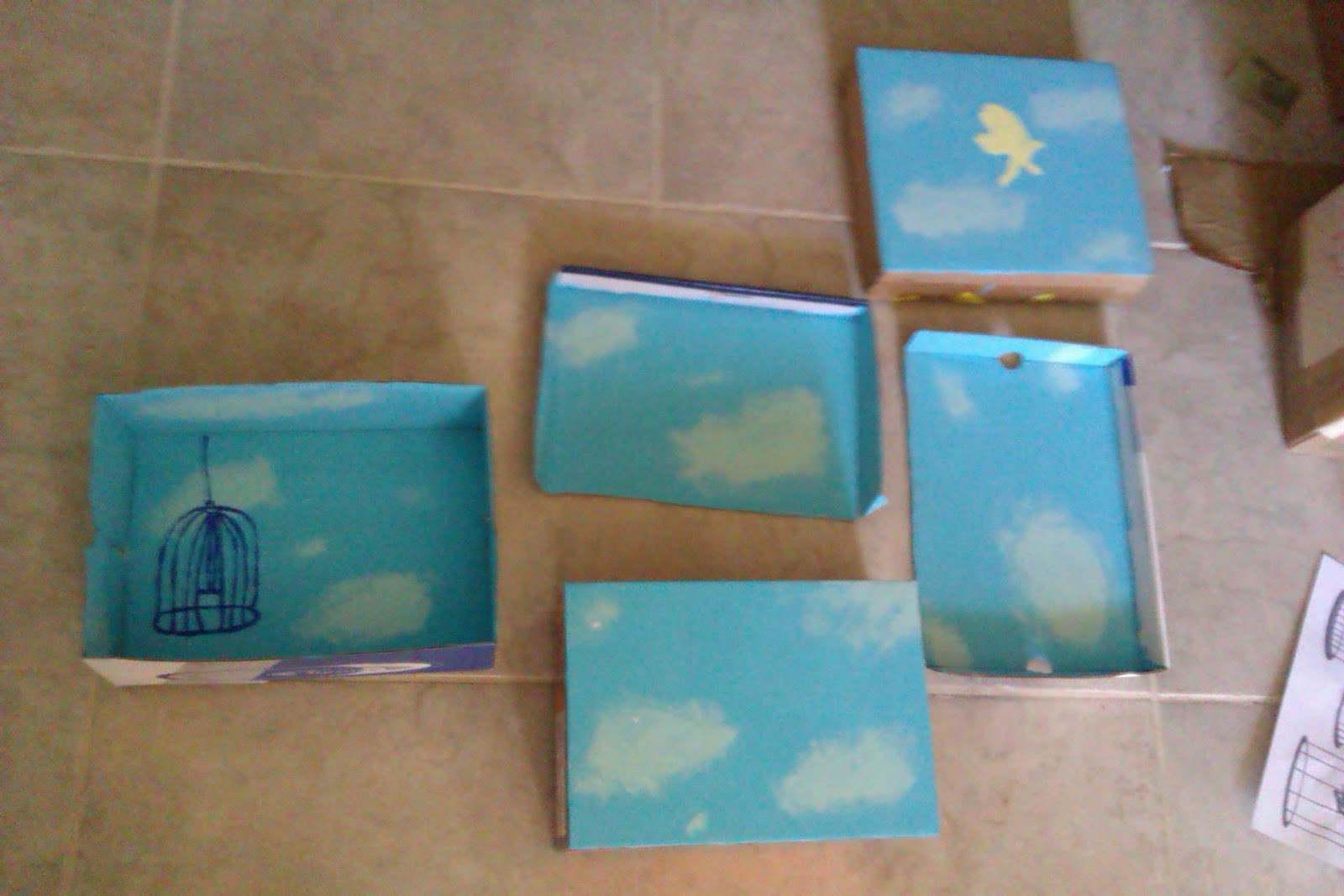 Purple Skies Shoe Box Wall Art Tutorial