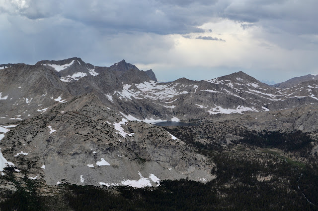 a lake among yet more mountains on the other side of French Canyon