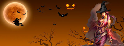 capas para facebook tema halloween com bruxas