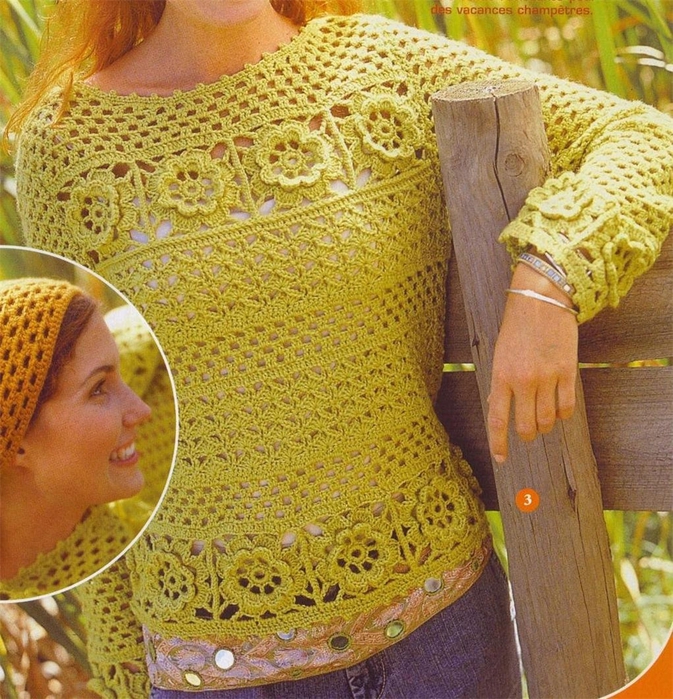 Crochet Patterns| for free |crochet blouse| 1847