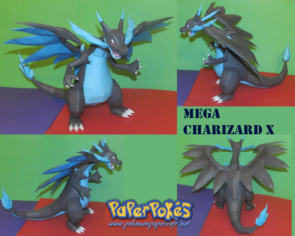 PaperPokés - Pokémon Papercraft: MEGA CHARIZARD X