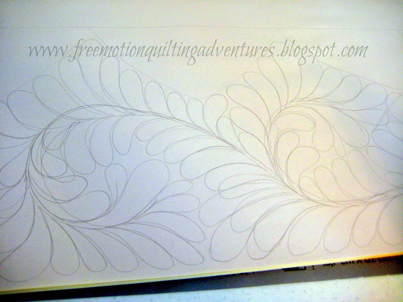 Twirly Feathers - Block - Stencil  Feather stencil, Stencils, Machine  quilting