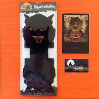 Large package includes cat, scarecrow, pumpkin, witch, devil and scarecrow - with postcard set witch, devil, black cat, and bogle. 