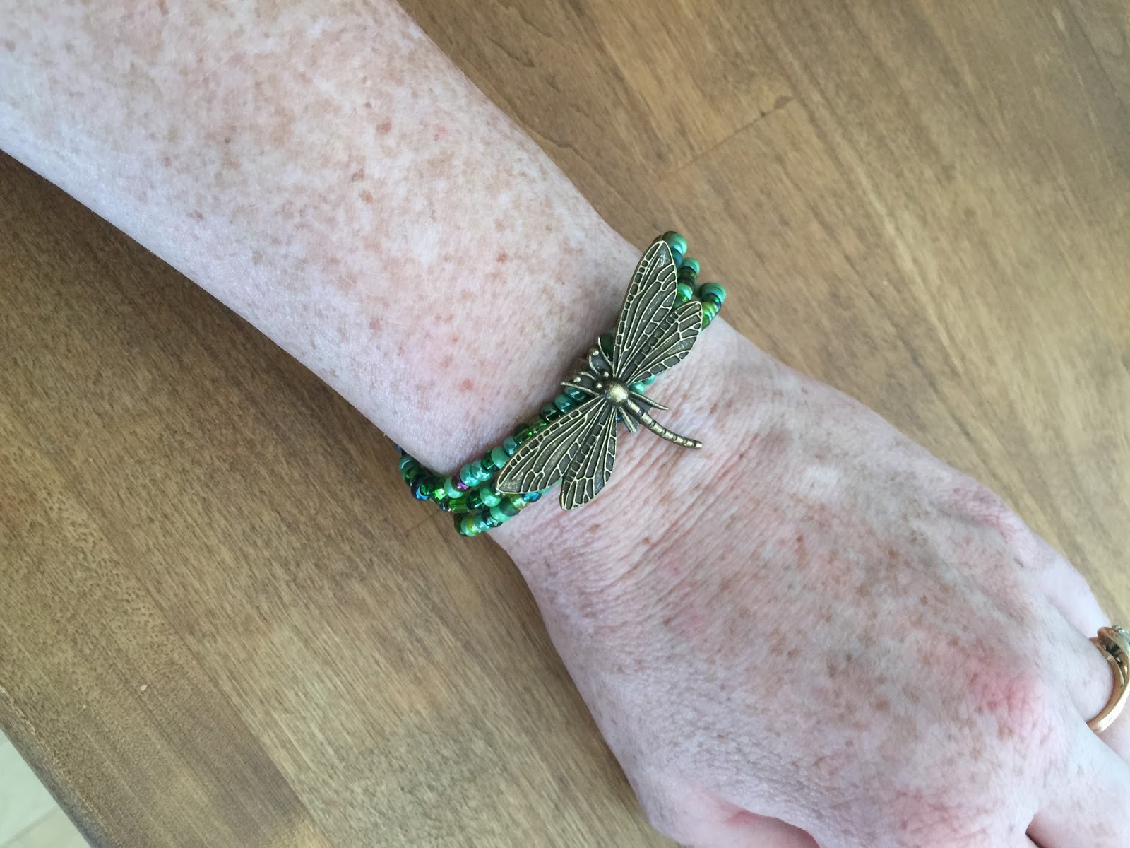 Craft Fiend Dragonfly beaded bracelet