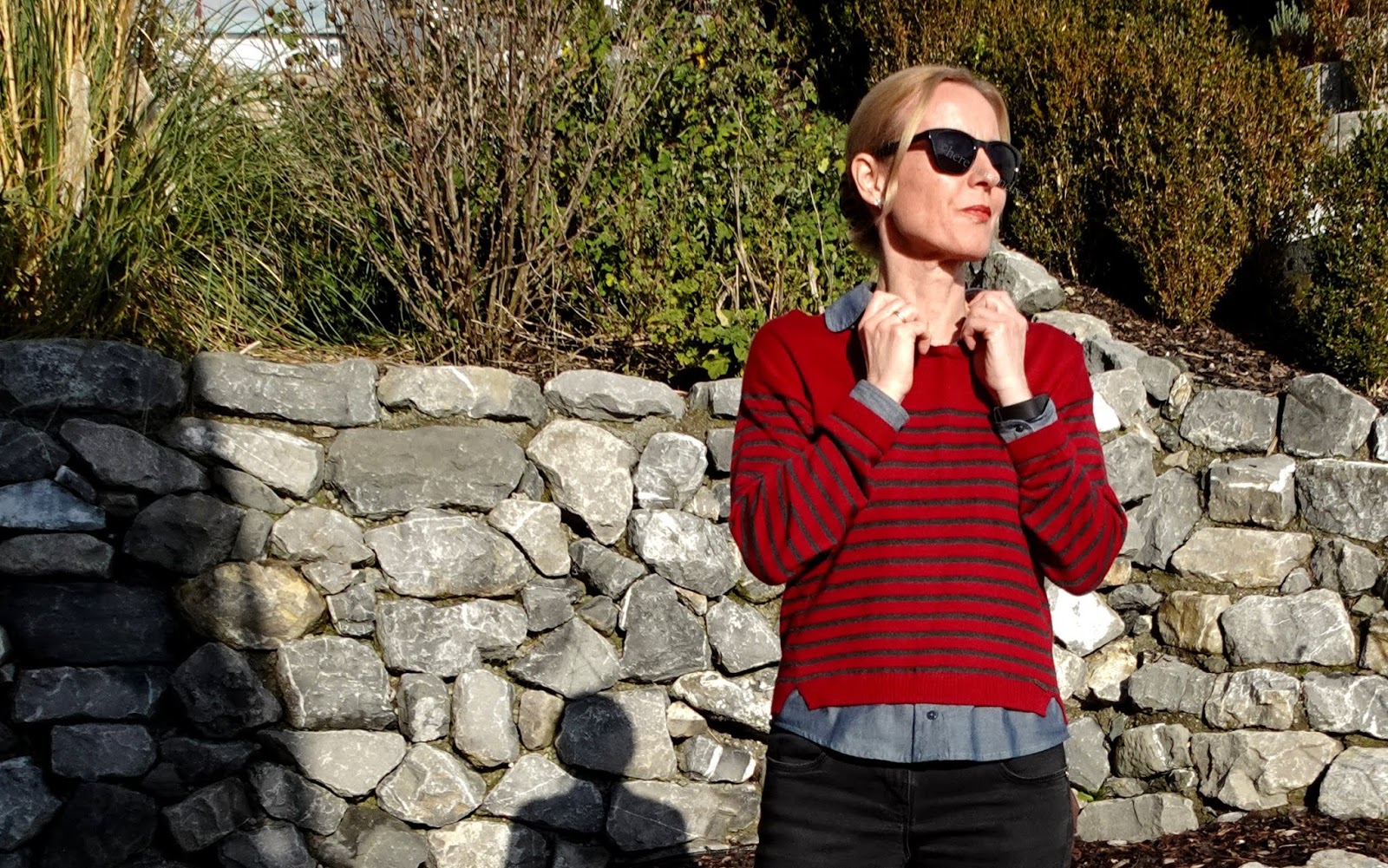 Pullover mit integrierter Bluse