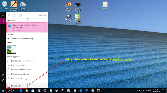search desktop icon windows 10