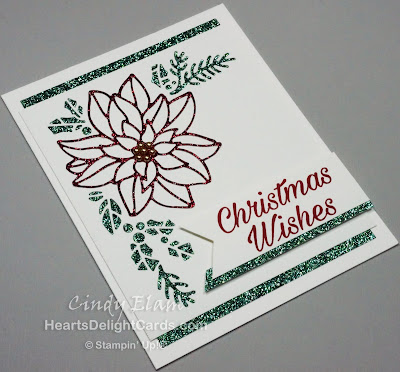 Heart's Delight Cards, Peaceful Poinsettia, Winter Woods, Christmas Card, Stampin' Up!