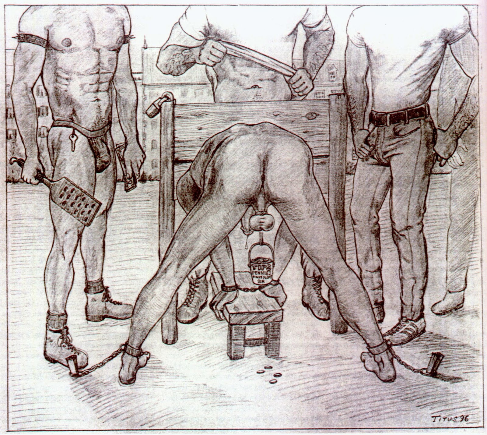 Painal in medieval torture pillory