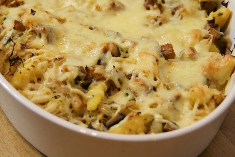 Sekundentakt: Schupfnudel-Sauerkraut-Auflauf