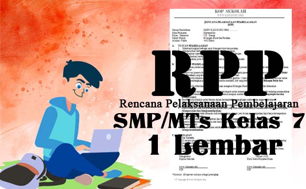 RPP 1 Lembar Bahasa Indonesia Kelas 7 Revisi 2022
