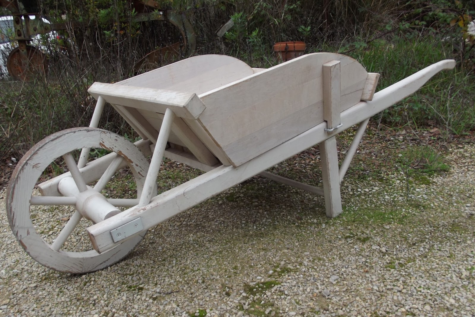 Jardinière Brouette En Bois 129 Cm - Bac à Fleurs Décoratif De Jardin - Style Campagne