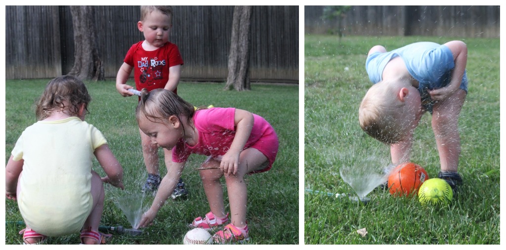 The Cox Quads Summer fun (and fights) with a water hose!