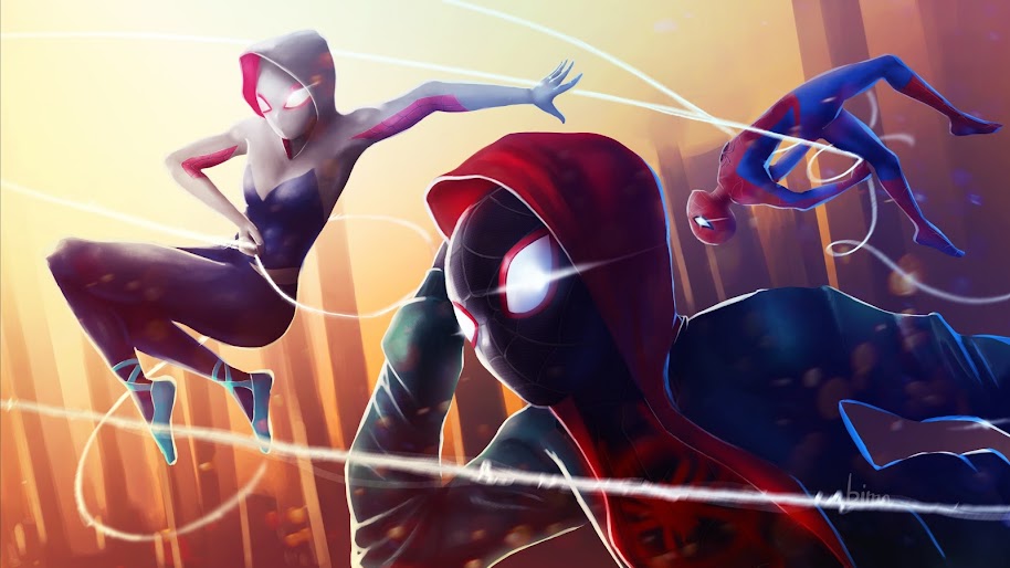 Miles Morales, Spider-Gwen, Peter Parker, Spider-Man: Into the Spider