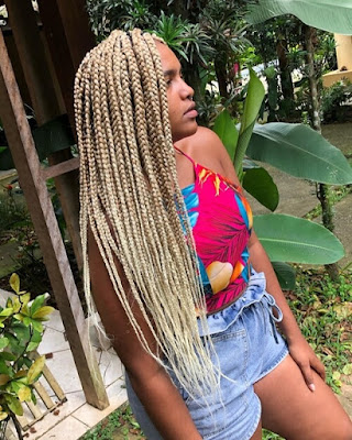 It is the season of wearing new bob box braids hairstyles ✘ 39 Cute Lemonade Bob Box Braids Ponytails With Cornrows