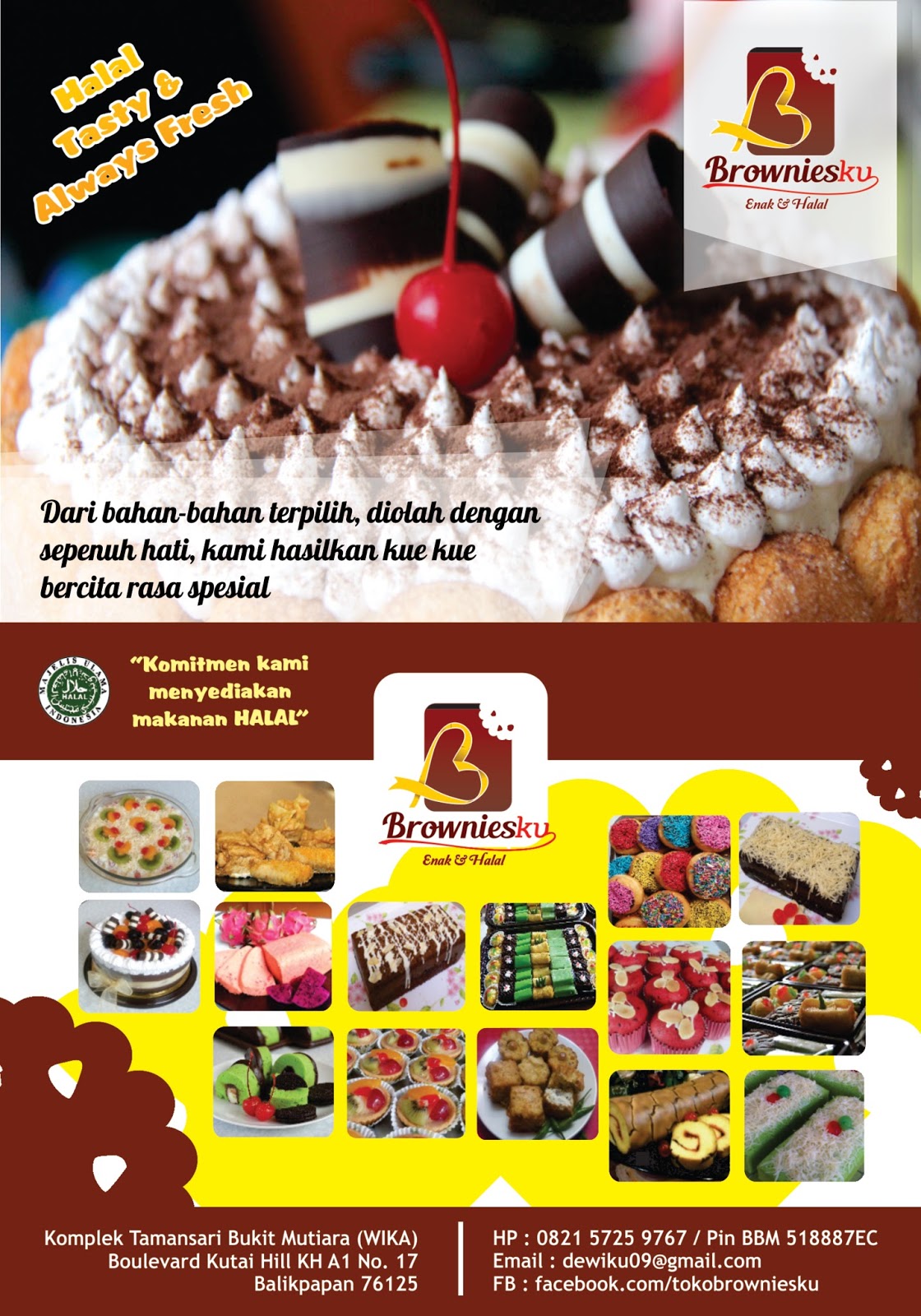 Contoh Brosur Kue Brownies Terkini
