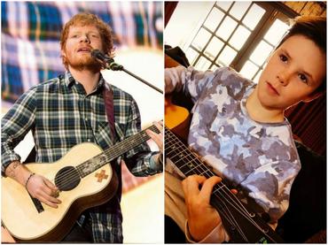Ed Sheeran enseñó música a Cruz Beckham