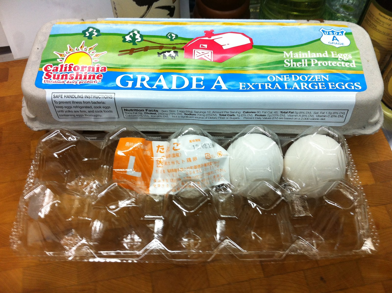 Baby PT has gone Primal! Japanese Eggs versus American Eggs