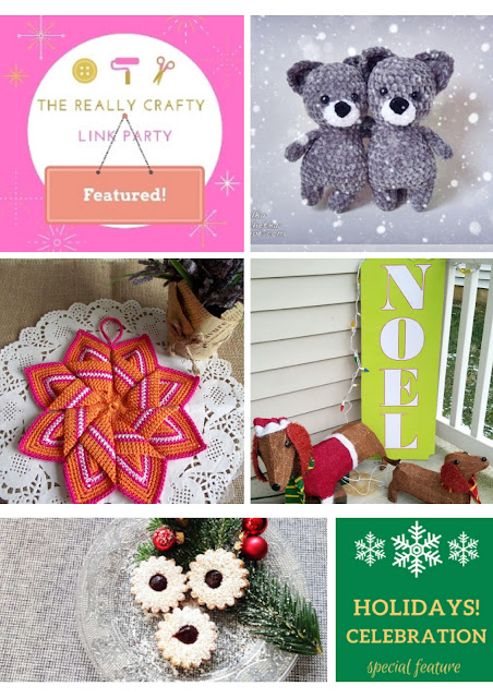 The Really Crafty Link Party & Holidays Celebration Features