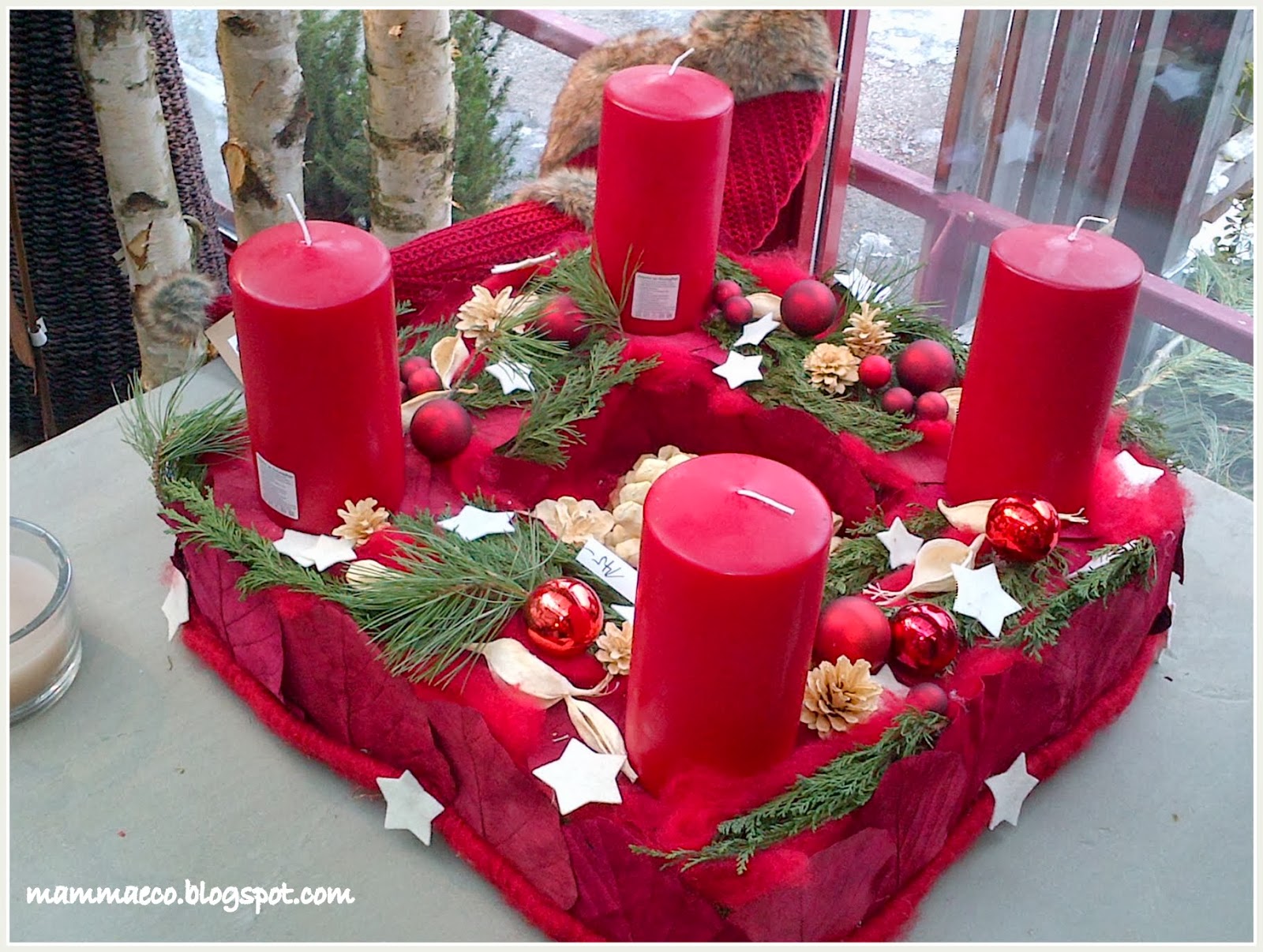 Mammaeco: Idee per centrotavola #5 e candele dell'Avvento