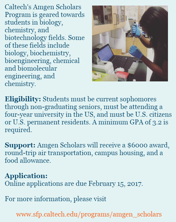 ST. OLAF CHEM MESS BLOG CalTech Summer Research Programs