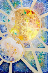 sun painting moon abstract paintings canvas acrylic stars donna lursen stephen downey matter workshop weekend does epoxy mixed depth pigment