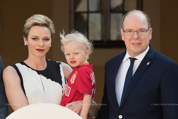 Prince Albert and Charlene held a reception for AS Monaco