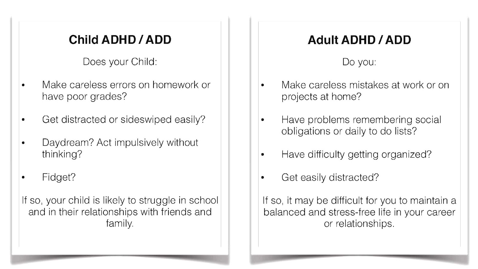 List Of Symptoms Of Adhd ADHD Choices