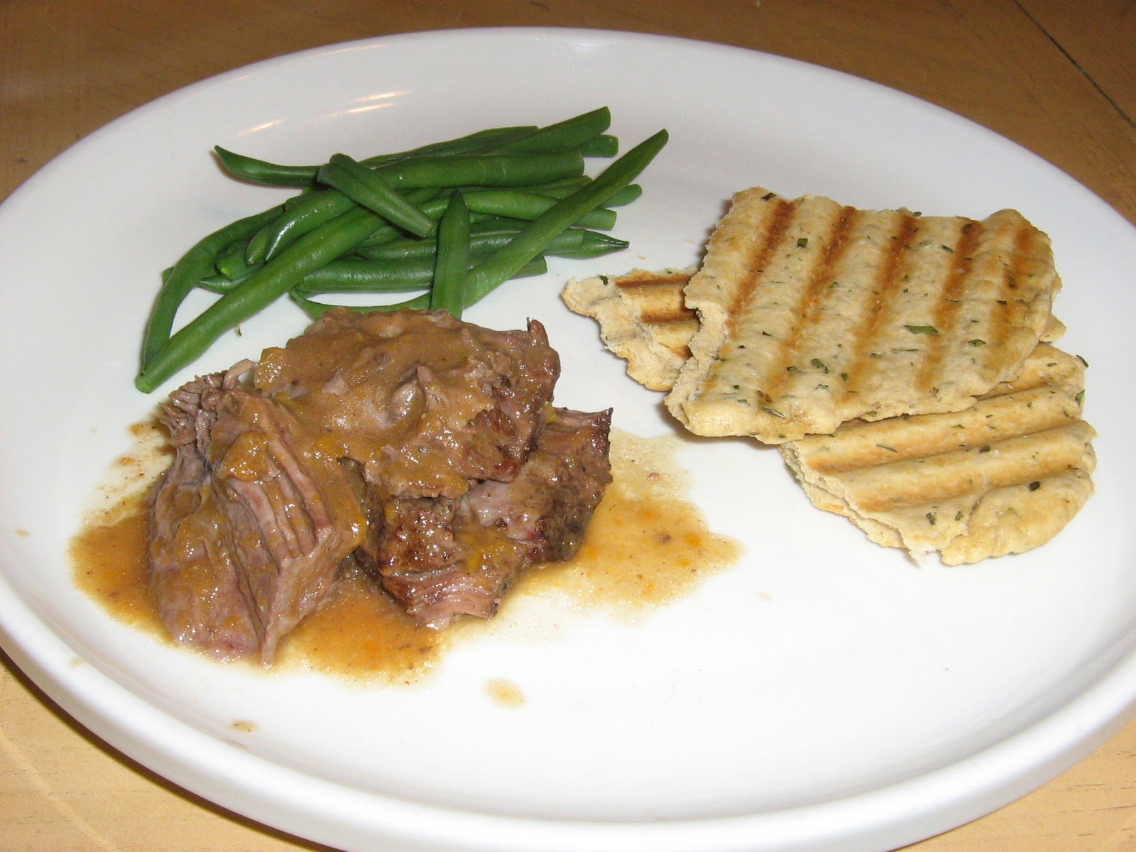Janis Cooks Pot Roast with Herbed Flatbread and Green Beans